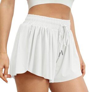 Automet Women's 2 in 1 Running Casual Summer Athletic Butterfly Shorts